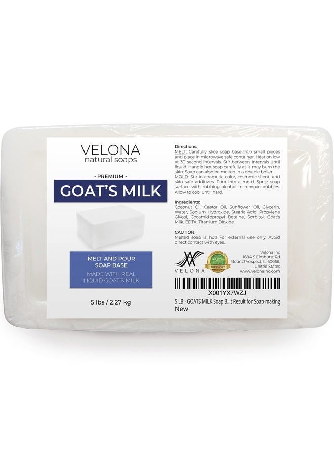 velona 5 LB - GOATS MILK Soap Base | SLS/SLES free | Melt and Pour | Natural Bars For The Best Result for Soap-making - Image 4